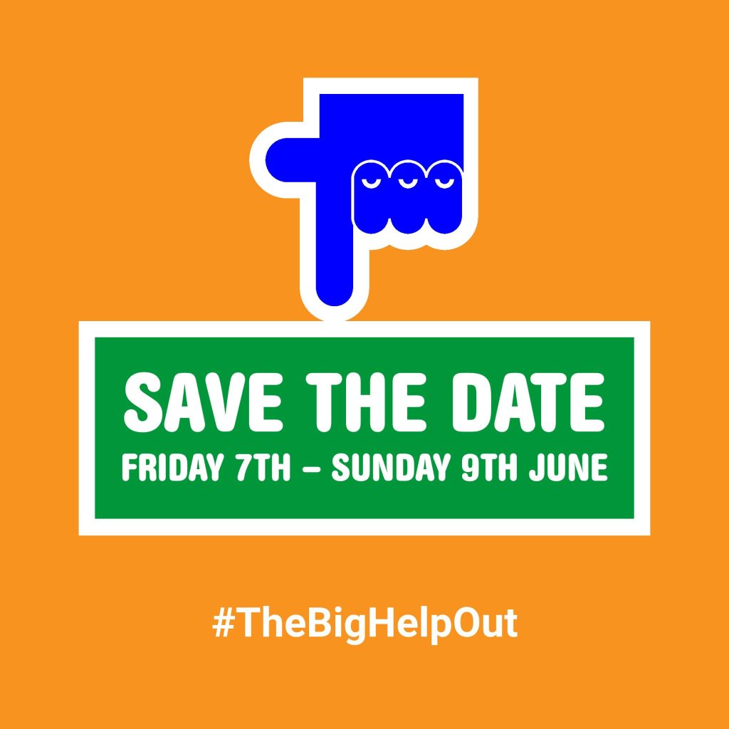 'Save the date' advertisement for The Big Help Out: 7-9 June